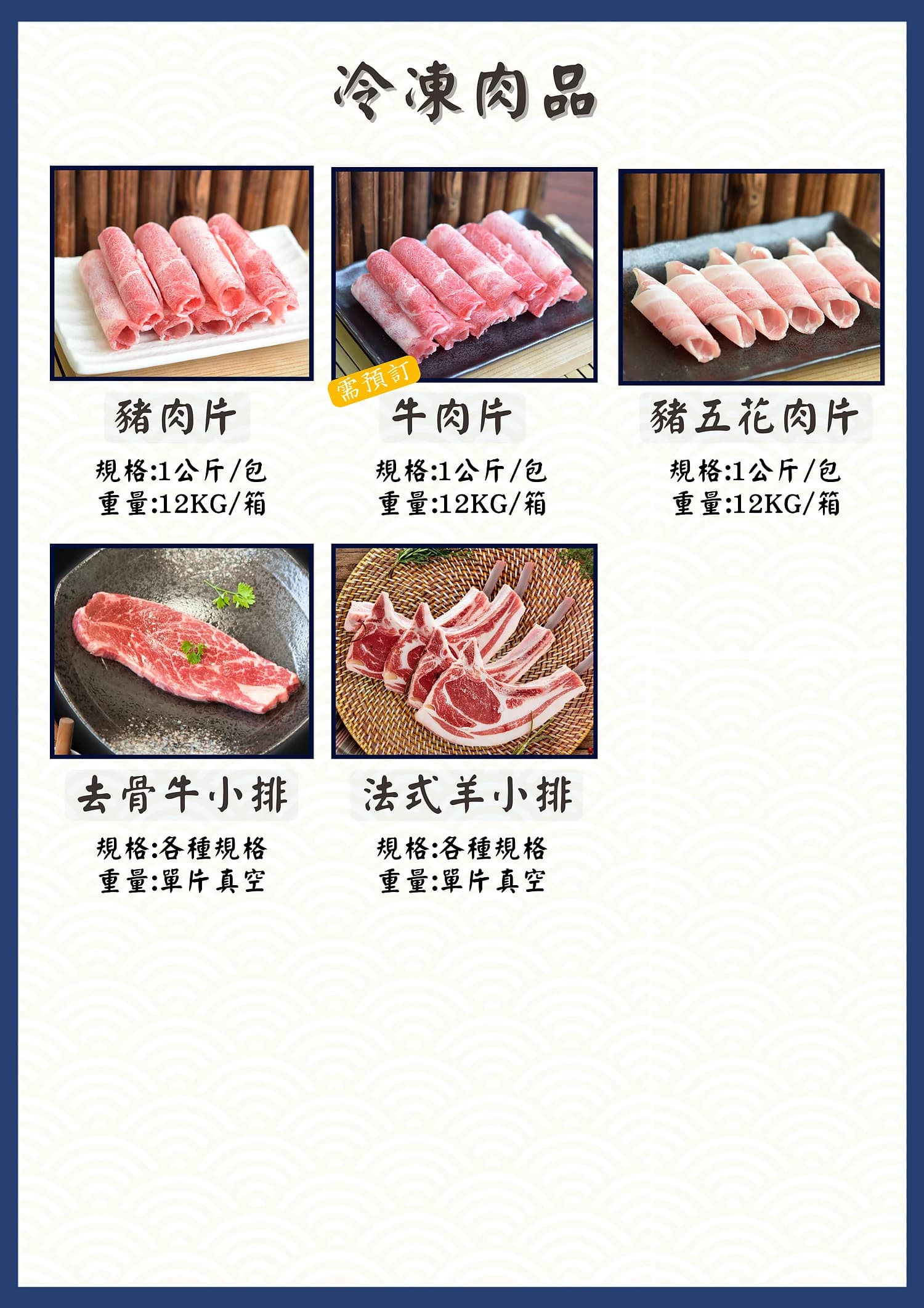 雞肉與豬肉代表商品圖