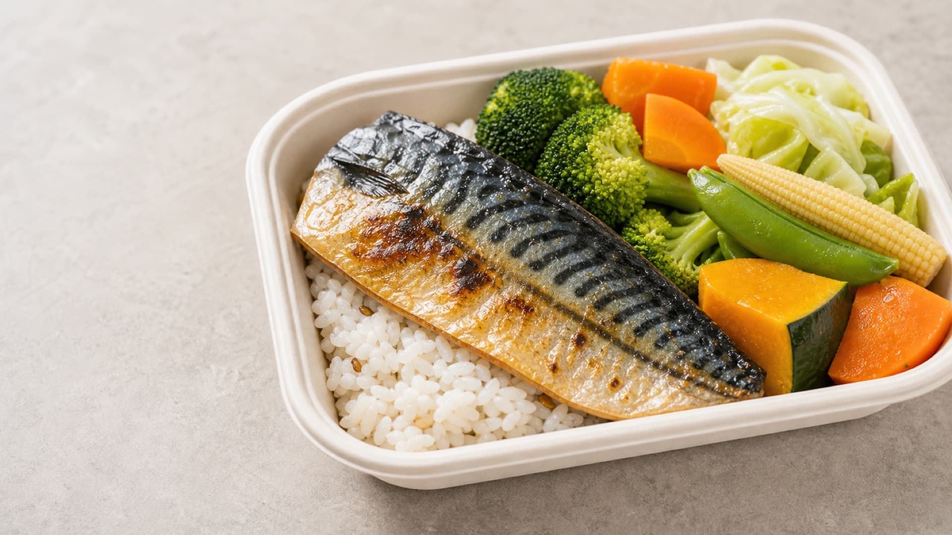 鯖魚健康餐盒主菜與配菜應用情境